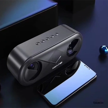 Loa Bluetooth Mini Không Dây Đa Năng, Loa Kép Bass, Thẻ Nhớ, Báo Thức, Màn Hình LED Full HD - BH 2 Năm 10