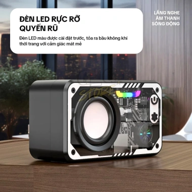 Loa Bluetooth Mini Mecha - Âm Thanh Hi-Fi, Đèn RGB, Giá 95.000₫ (Giảm 19k) 2