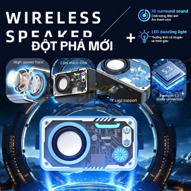Loa Bluetooth Mini Mecha - Âm Thanh Hi-Fi, Đèn RGB, Giá 95.000₫ (Giảm 19k) 4