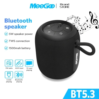 Loa Bluetooth Mini MeeGoo Bass Mạnh – Kết Nối PC, USB, Thẻ Nhớ, FM, LED – 189k