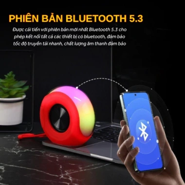 Loa Bluetooth Mini Ốc Sên 5.3, LED RGB nháy nhạc, Âm thanh sống động - 209k