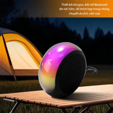 Loa Bluetooth Mini Ốc Sên 5.3, LED RGB nháy nhạc, Âm thanh sống động - 209k
