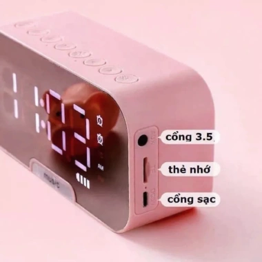 Loa Bluetooth Mini Q5 đồng hồ, màn hình số nét, bass mạnh, âm thanh sống động 156.000₫