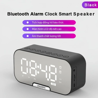 Loa Bluetooth Mini Q5 đồng hồ, màn hình số nét, bass mạnh, âm thanh sống động 156.000₫