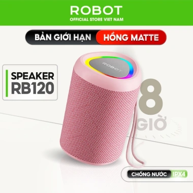 Loa Bluetooth Mini ROBOT RB120 Hồng Matte giới hạn 5W LED RGB, hỗ trợ thẻ nhớ, giá 209.000 2