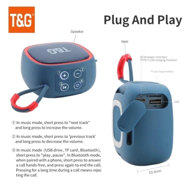Loa Bluetooth Mini TG-659 TENZATEK Không Dây, Nhỏ Gọn, Sang Trọng, Móc Treo – Chỉ 175.000₫ 2