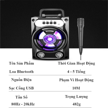 Loa Bluetooth Mini Xách Tay, Micro Dây, Âm Thanh Sống Động, Bảo Hành 12 Tháng 235.000 VND
