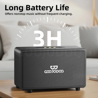 Loa Bluetooth retro GOOJODOQ 3 chế độ, âm trầm/bổng, 2 micro không dây, 1,390,000₫ 6