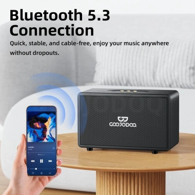 Loa Bluetooth retro GOOJODOQ 3 chế độ, âm trầm/bổng, 2 micro không dây, 1,390,000₫ 7