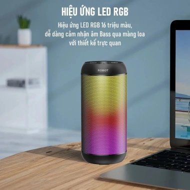 Loa Bluetooth ROBOT RB510 10W Bass Lớn Đèn LED RGB Chống Nước Thẻ Nhớ USB AUX 2