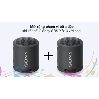 Loa Bluetooth Sony SRS-XB13 chính hãng - Bass mạnh, IP67 chống nước, 16h, kết nối 2 loa, bảo hành 2 năm, giá 630.000 VND