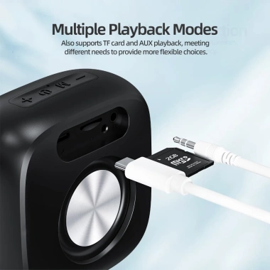 Loa Bluetooth TWS 5.3 Di Động GOOJODOQ - Không Dây, Dây Buộc, Thẻ TF, Sạc Lại, 138.999 VND 5