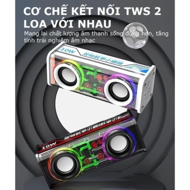 Loa Bluetooth V8 - Kết Nối Kép 2 Loa, Công Suất 13.6W, LED RGB 500 Triệu Màu, Giá 85.377 VND 3