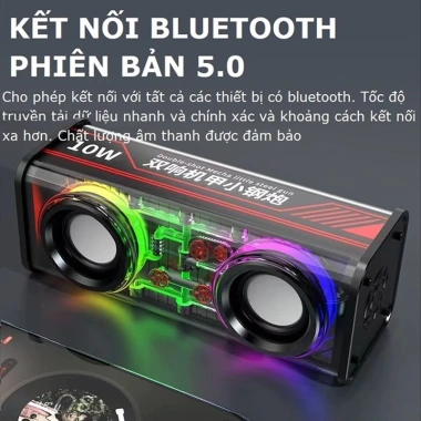 Loa Bluetooth V8 - Kết Nối Kép 2 Loa, Công Suất 13.6W, LED RGB 500 Triệu Màu, Giá 85.377 VND 6