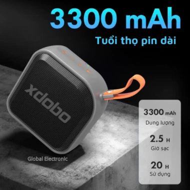 Loa Bluetooth XDOBO Prince 1.995 15W - Nhỏ gọn, IPX7, Pin 20h, BH 2 năm