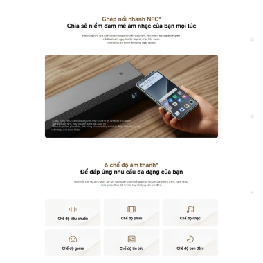 Loa Bluetooth Xiaomi Soundbar Pro 2.0 NS5-EU Chính Hãng, BH 12 Tháng, Giá 2.99tr 4 Loa Bluetooth Xiaomi Soundbar Pro 2.0 NS5-EU Chính Hãng, BH 12 Tháng, Giá 2.99tr 4