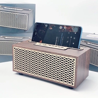 Loa Bluetooth XM5 Mini vỏ gỗ, kèm giá đỡ, âm thanh bass trầm mạnh, pin dung lượng lớn, bảo hành 6 tháng 225.000 VND 3
