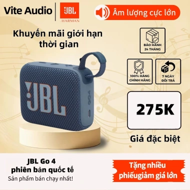Loa Di Động Bluetooth JBL Go 4 Quốc tế Âm lượng siêu lớn, hỗ trợ thẻ nhớ - 250.000₫