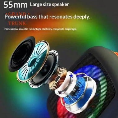 Loa di động GRAND‑t: giá đỡ, đèn RGB, Super Bass, 10h playtime – 105.200₫, du lịch 9