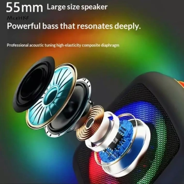 Loa di động MceHKF giá đỡ, đèn RGB, Super Bass, 10h Playtime - Du lịch 145.200 VND 9