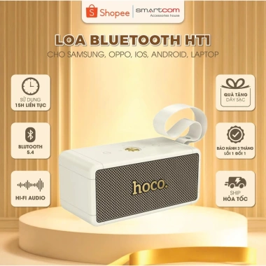 Loa Hoco HT1 Bass 3D - Không Dây, Pin 5.000mAh, Bảo Hành 12 Tháng, Giá 389.200₫