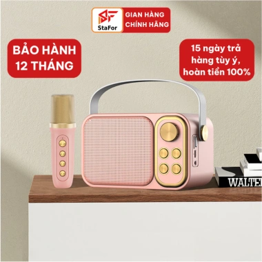 Loa Karaoke Bluetooth 2 Mic Không Dây, Suất Lớn, Vòm, Kết Nối ĐT-PC-TV - 454k 6