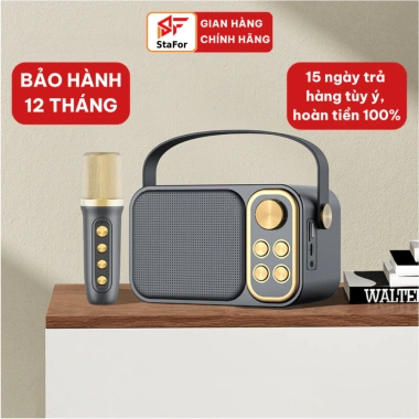Loa Karaoke Bluetooth 2 Mic Không Dây, Suất Lớn, Vòm, Kết Nối ĐT-PC-TV - 454k 7