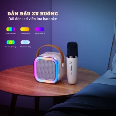 Loa Karaoke Bluetooth Mini K12 kèm 2 micro, không dây, âm thanh tốt, thiết kế xinh xắn chỉ 95.000 VND