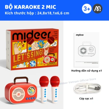 Loa karaoke mini Bluetooth Mideer cho bé kèm mic singalone - Nhỏ gọn, âm thanh sống động, giá chỉ 909.000₫ 10 Loa karaoke mini Bluetooth Mideer cho bé kèm mic singalone - Nhỏ gọn, âm thanh sống động, giá chỉ 909.000₫ 10