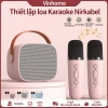 Loa Karaoke Mini K1 sạc pin không dây, âm thanh hay, tặng 2 mic hát, giá 83.000₫