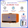 Loa Karaoke Xách Tay ALOKIO V22 800W 2 Bass Thùng Gỗ Bluetooth Tặng 2 Micro UHF Chính Hãng