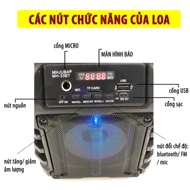 Loa Kẹo Kéo Karaoke Bluetooth Mini MH-33bt và MQ-A403 - Âm to, Tiện lợi, Giá chỉ 200.000đ 6
