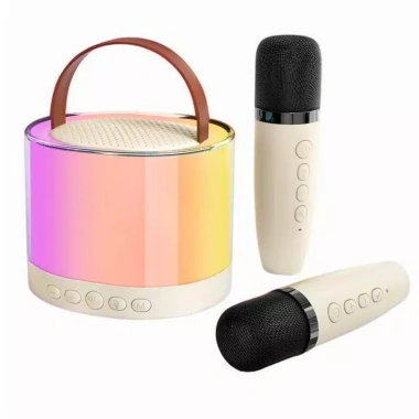Loa không dây Mini Bluetooth Karaoke trẻ em 2 micrô Đèn LED – Giá chỉ 299.000đ 9