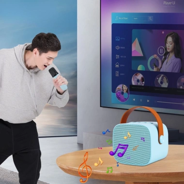 Loa micro Bluetooth karaoke mini K1-LAMJAD - âm thanh siêu hay, thiết kế sang trọng, giá ưu đãi 122.500₫