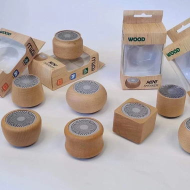 Loa mini Bluetooth gỗ thiết kế độc đáo, nhỏ gọn di động, giảm giá 22% chỉ 300.000 VND 3