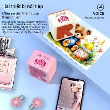 Loa mini Bluetooth TWS Series siêu trầm, di động ngoài trời, âm thanh chất lượng cao - Giá chỉ 119.000₫