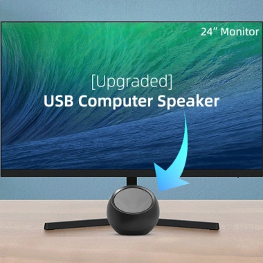 Loa PC USB nhỏ & lớn cho laptop, Bass mạnh, Card âm thanh, Tương thích Windows macOS ChromeOS