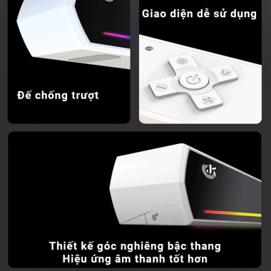 Loa Soundbar Gaming Bluetooth JK-1.119 – Bass mạnh, LED RGB nháy theo nhạc, pin 4‑8h, 261k