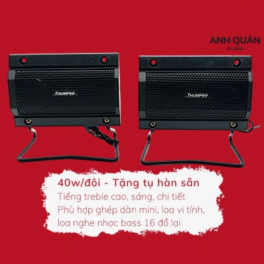 Loa Treble Thạch Anh Thumper 112 40W Loa Chép Rời Karaoke Nhỏ Gọn, Tặng Tụ Hàn Sẵn, 105.000 3 Loa Treble Thạch Anh Thumper 112 40W Loa Chép Rời Karaoke Nhỏ Gọn, Tặng Tụ Hàn Sẵn, 105.000 3