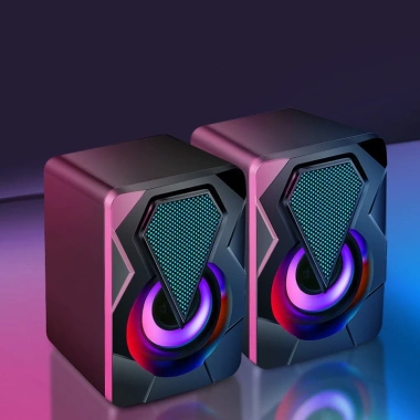 Loa Vi Tính 2.0 Mini 1.046/9.077 LED RGB - Loa Để Bàn Cao Cấp, Bảo Hành 6 Tháng, 77.998₫