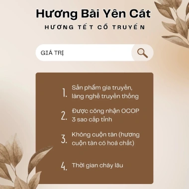 Loạt Hương Sào 60cm – Hương Bài Yên Cát Nhang Bắc, Cháy 150 Phút, Hương Tết – 90.000₫