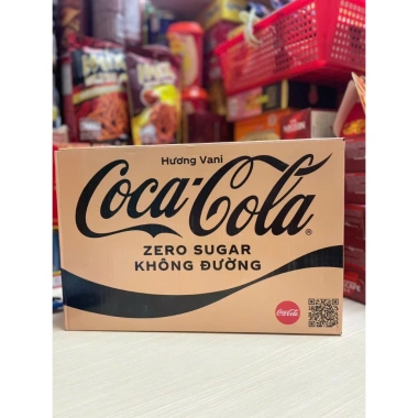 Lốc 24 Lon Coca-Cola Không Đường Hương Vani 320ml - Giải Khát Thơm Ngon, Giá 245k