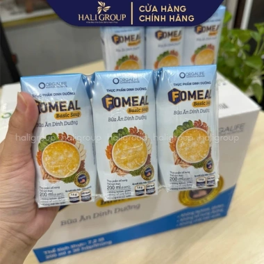 Lốc 3 Hộp Fomeal Basic Soup 200ml - Súp dinh dưỡng, tiện lợi, giá ưu đãi 99.000₫ 5 Lốc 3 Hộp Fomeal Basic Soup 200ml - Súp dinh dưỡng, tiện lợi, giá ưu đãi 99.000₫ 5