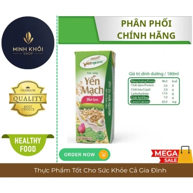 Lốc 4 Hộp Ngũ Cốc Uống Liền Yến Mạch & Hạt Sen 180ml - Dinh Dưỡng, Giàu Protein 6 Lốc 4 Hộp Ngũ Cốc Uống Liền Yến Mạch & Hạt Sen 180ml - Dinh Dưỡng, Giàu Protein 6