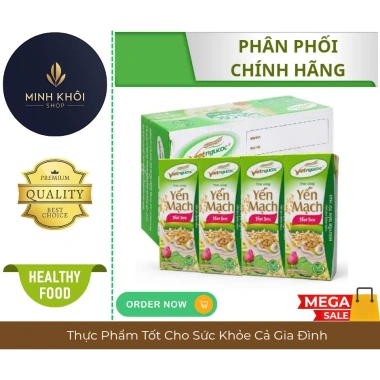 Lốc 4 Hộp Ngũ Cốc Uống Liền Yến Mạch & Hạt Sen 180ml - Dinh Dưỡng, Giàu Protein