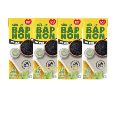 Lốc 4 hộp sữa bắp non hạt sen LoF KUN 180ml - Giảm giá 36.700đ, chỉ 45.141đ