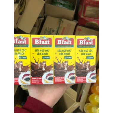 Lốc 4 hộp Sữa Ngũ Cốc Lúa Mạch Bfast vị ca cao 180ml Giá 35.000đ giảm 8.700đ