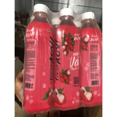 Lốc 6 chai Nước trái cây Auvi vị vải 450ml - Giá chỉ 59.957đ, giảm tới 22%