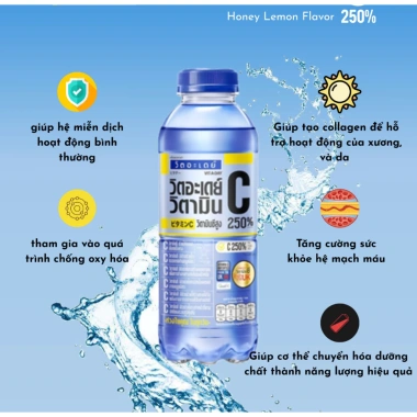 Lốc 6 Chai Vitaday Thái Lan Vitamin C Water Honey 250% - 470ml, Giá chỉ 119.999₫