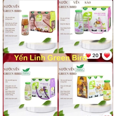 Lốc 6 chai Yến sào Green Bird 4 vị 185ml - Giảm còn 150.000đ, tăng sức đề kháng, dinh dưỡng cho cả gia đình